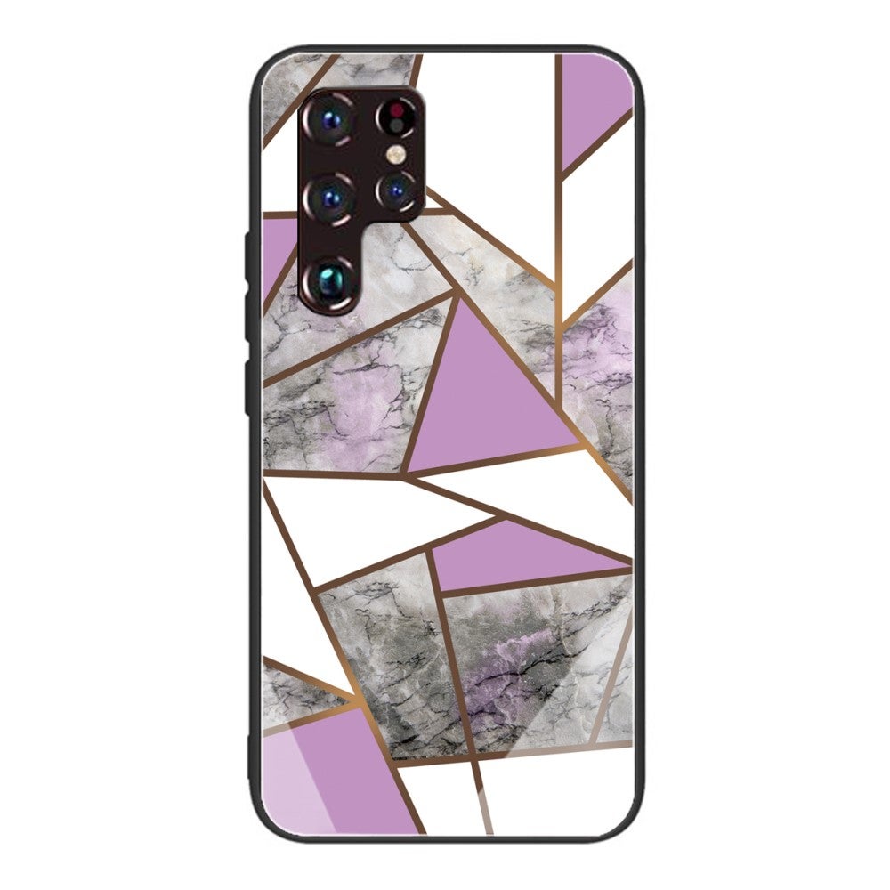 Samsung Galaxy S22 Ultra 5G Glass suojakuori, marmorin palaset