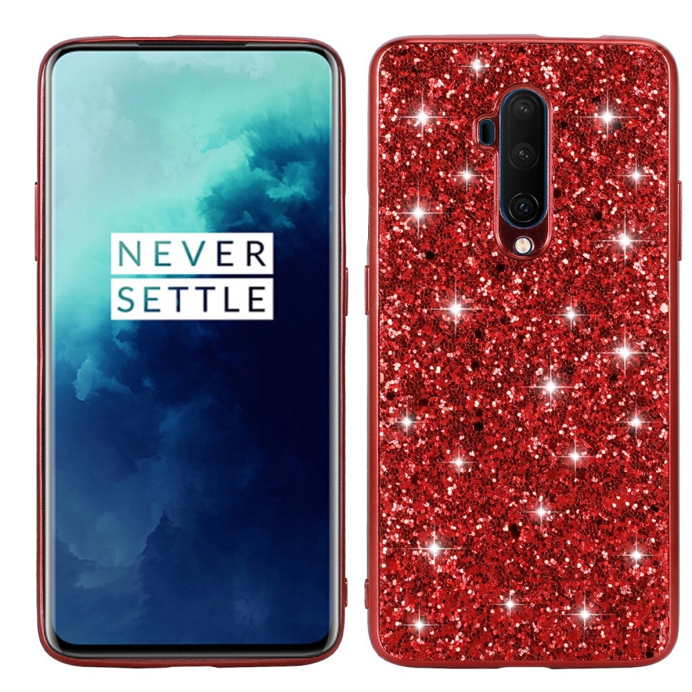 OnePlus 7T Pro glitter suojakuori, punainen
