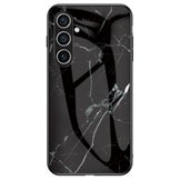 Samsung Galaxy S24 5G Glass suojakuori, musta marmori