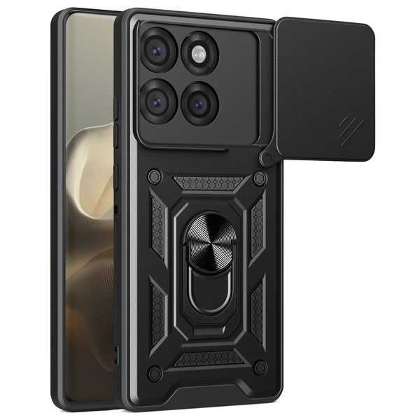 Motorola Edge 60 Pro panssari suojakuori kamerasuojalla, musta