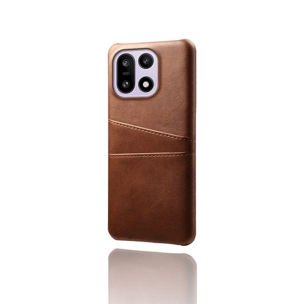 OnePlus 15 suojakuori korttipaikoilla, ruskea