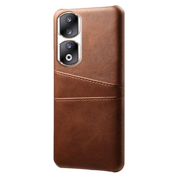 Honor 90 Pro 5G suojakuori korttipaikoilla, ruskea