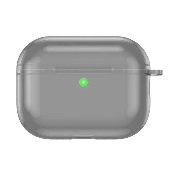 AirPods Pro 3 silikoninen suojakotelo, l&auml;pin&auml;kyv&auml; musta