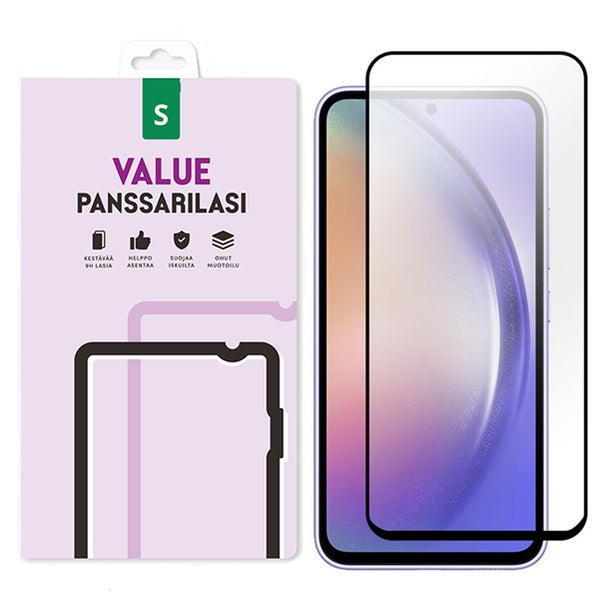 Samsung Galaxy A55 5G Value koko n&auml;yt&ouml;n panssarilasi