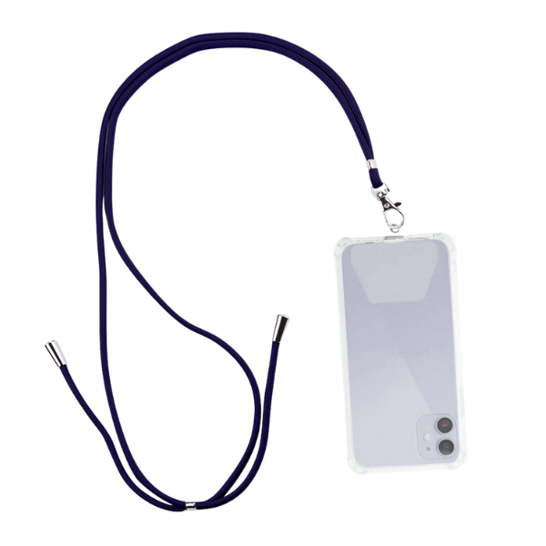 Puhelimen kaulanauha s&auml;&auml;dett&auml;v&auml;, tummansininen