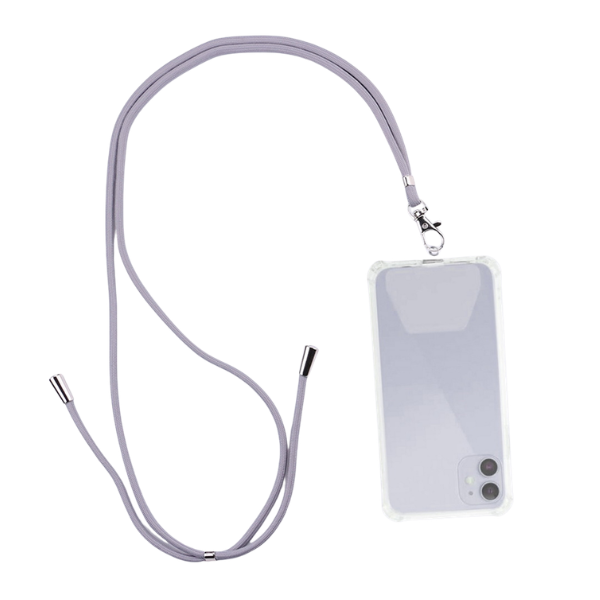 Puhelimen kaulanauha s&auml;&auml;dett&auml;v&auml;, harmaa