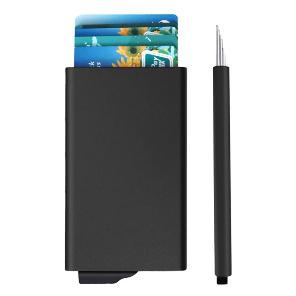 Alumiininen korttikotelo RFID, musta