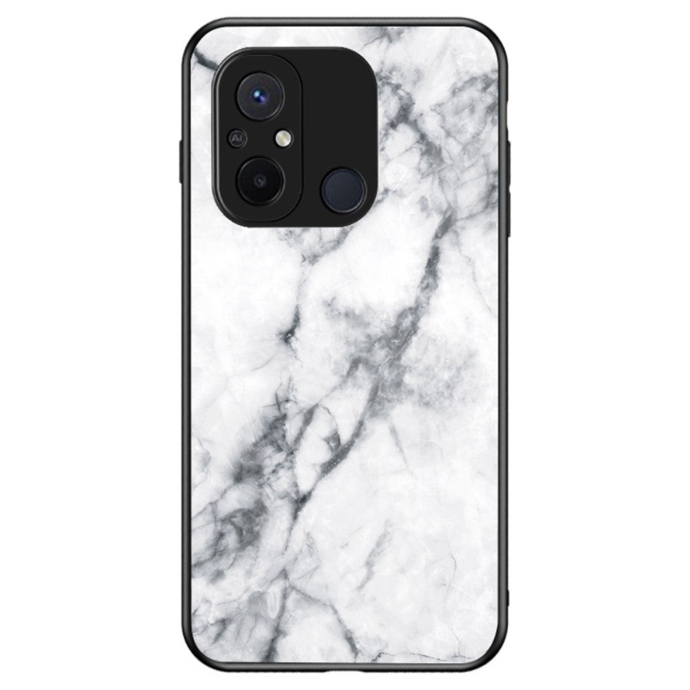 Xiaomi Redmi 12C Glass suojakuori, valkoinen marmori