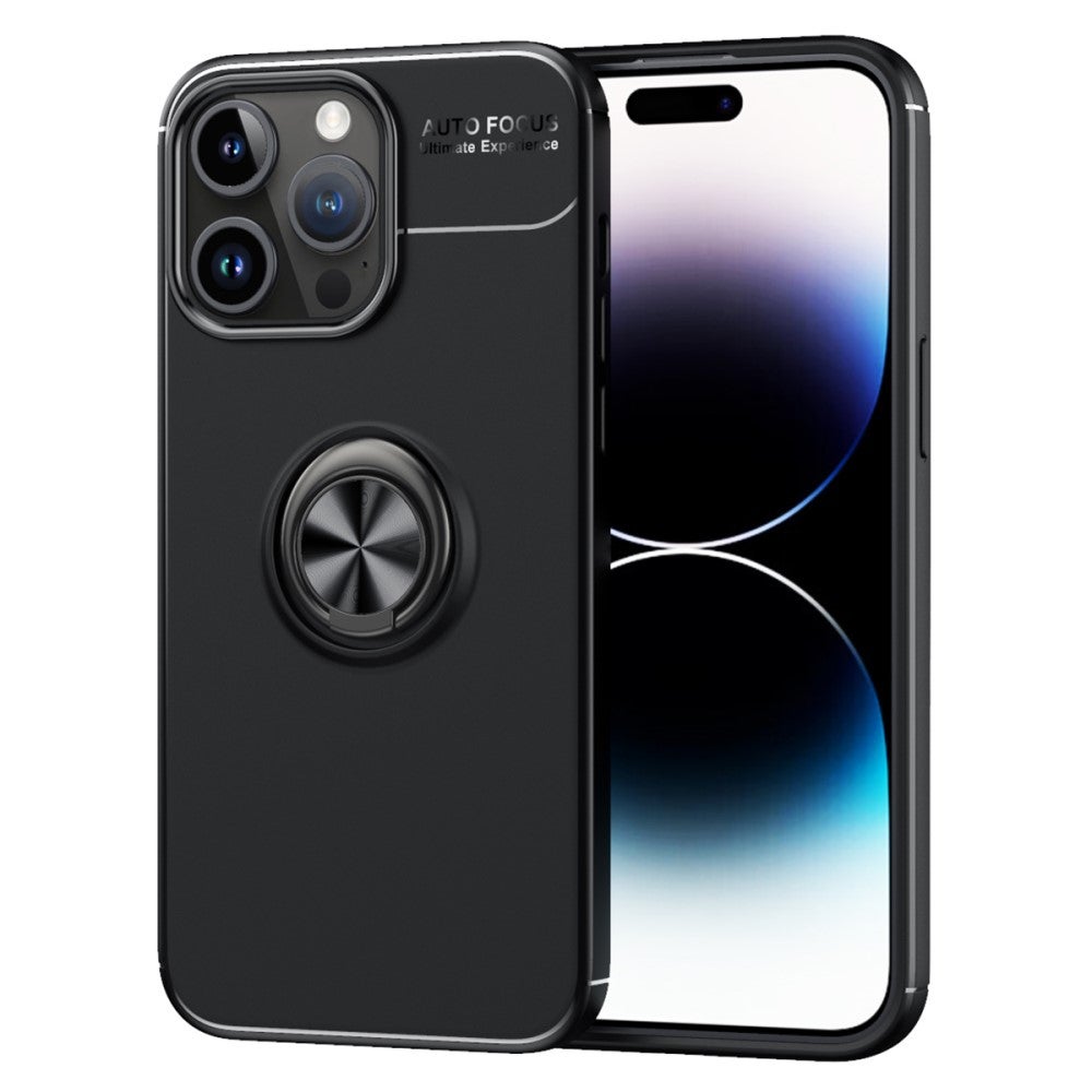 iPhone 15 Pro Max kuoret pidikkeellä, musta