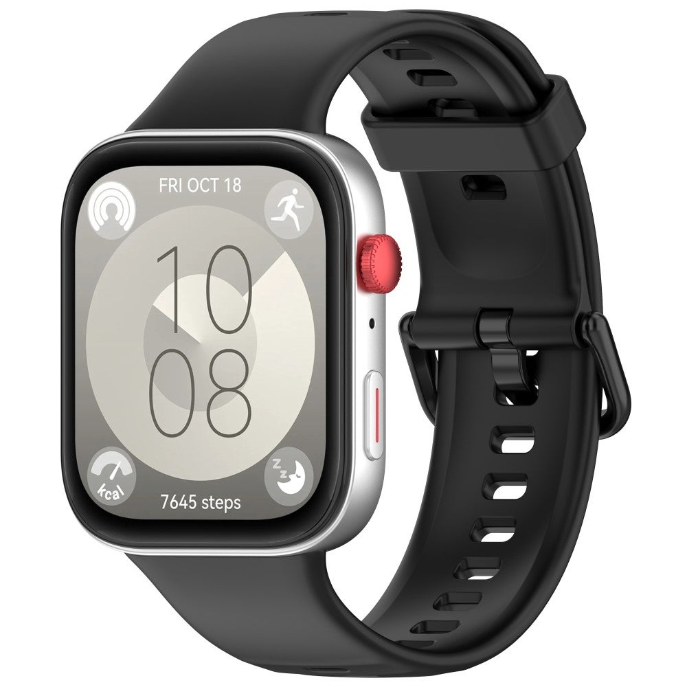 Huawei Watch Fit 3 silikoninen ranneke, musta