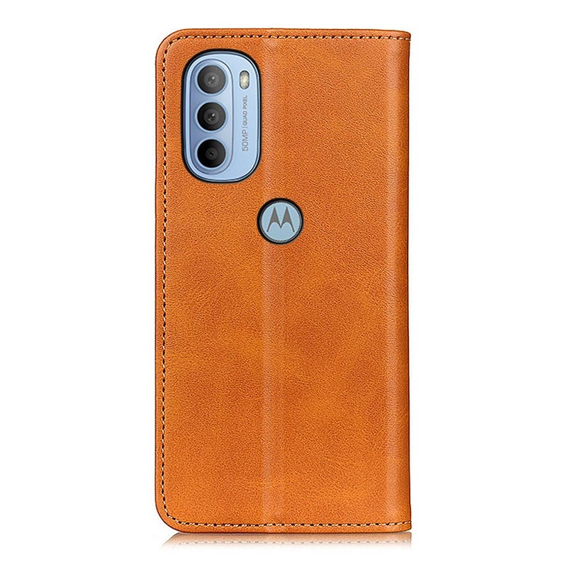 Motorola Moto G31 / G41 nahkainen suojakotelo, ruskea