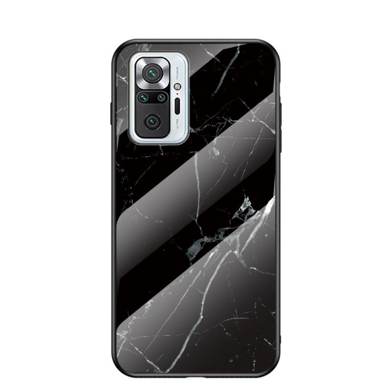 Xiaomi Redmi Note 10 Pro Glass suojakuori, musta marmori