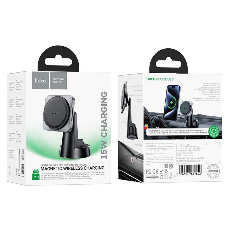 Hoco 15W MagSafe latausasema autoon