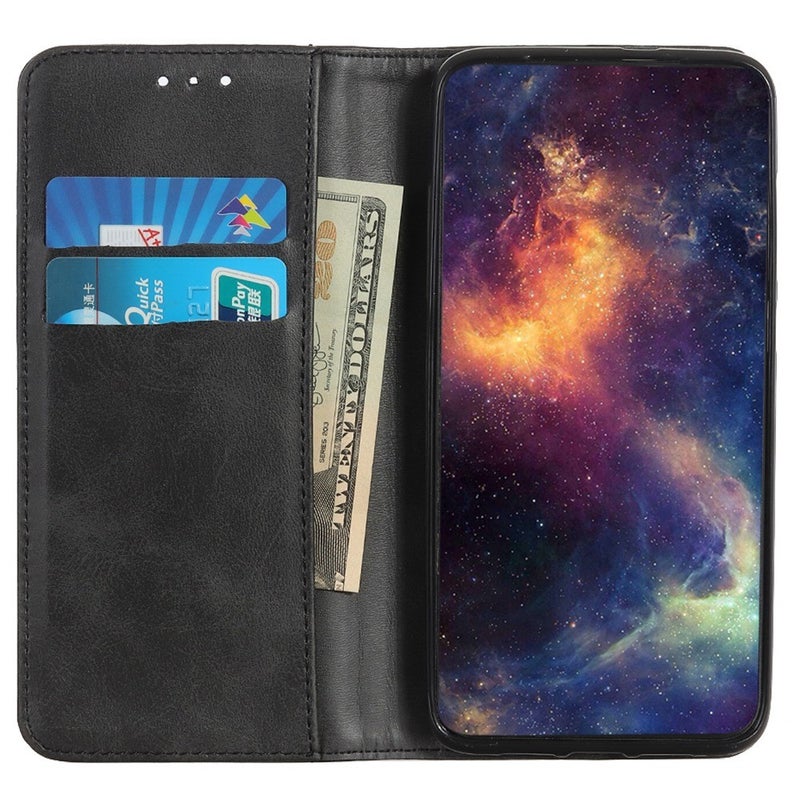 Motorola Moto G62 5G nahkainen suojakotelo, musta