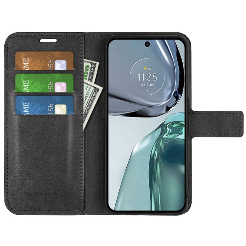 Motorola Moto G62 5G lompakkokotelo, musta
