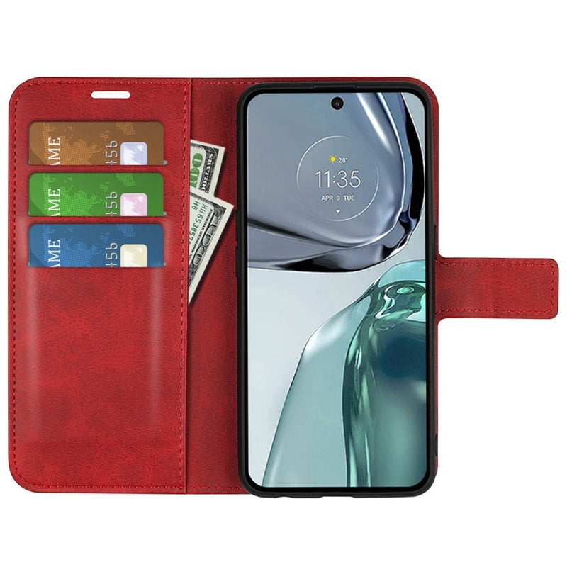 Motorola Moto G62 5G lompakkokotelo, punainen