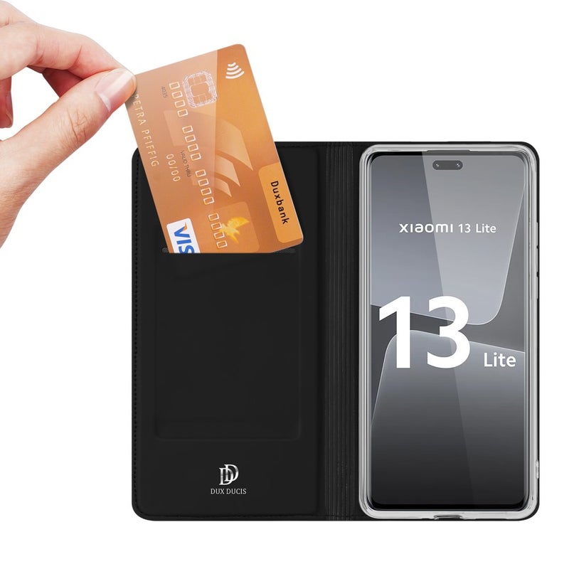 Xiaomi 13 Lite 5G Dux suojakotelo, musta