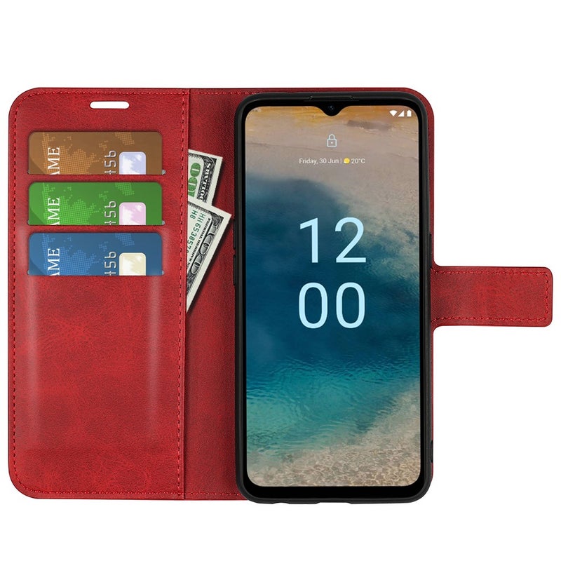 Nokia G22 lompakkokotelo, punainen