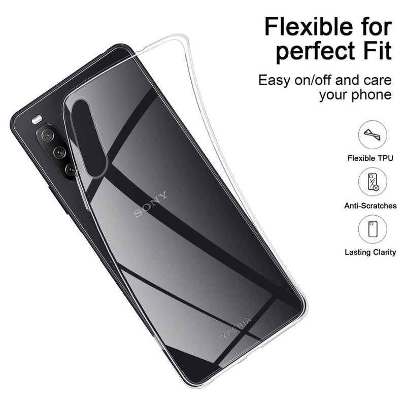 Sony Xperia 10 V 5G silikonikuori, l&auml;pin&auml;kyv&auml;