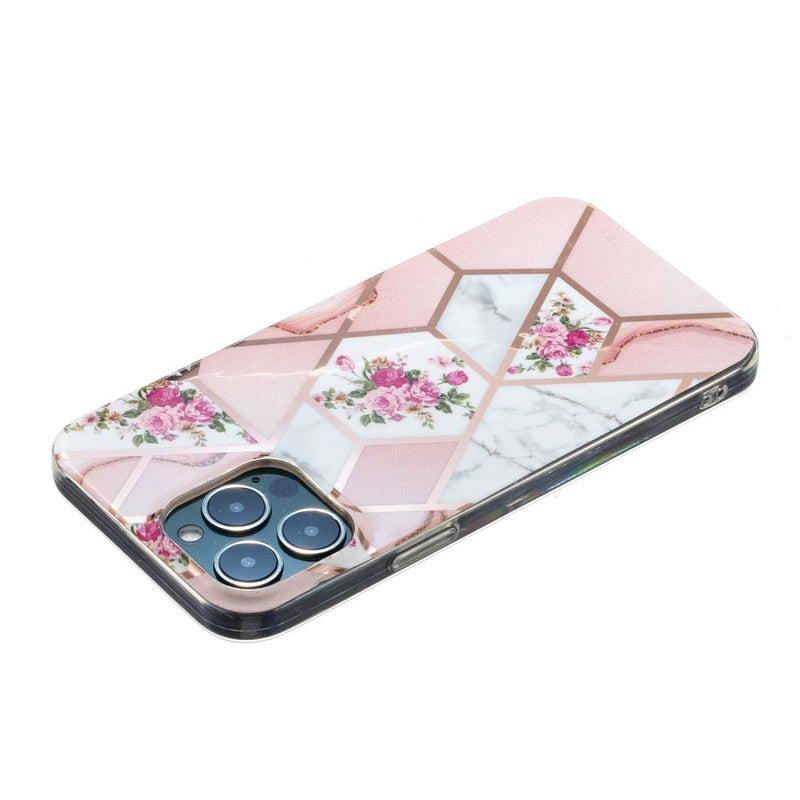 iPhone 15 Pro suojakuori, pinkki marmori