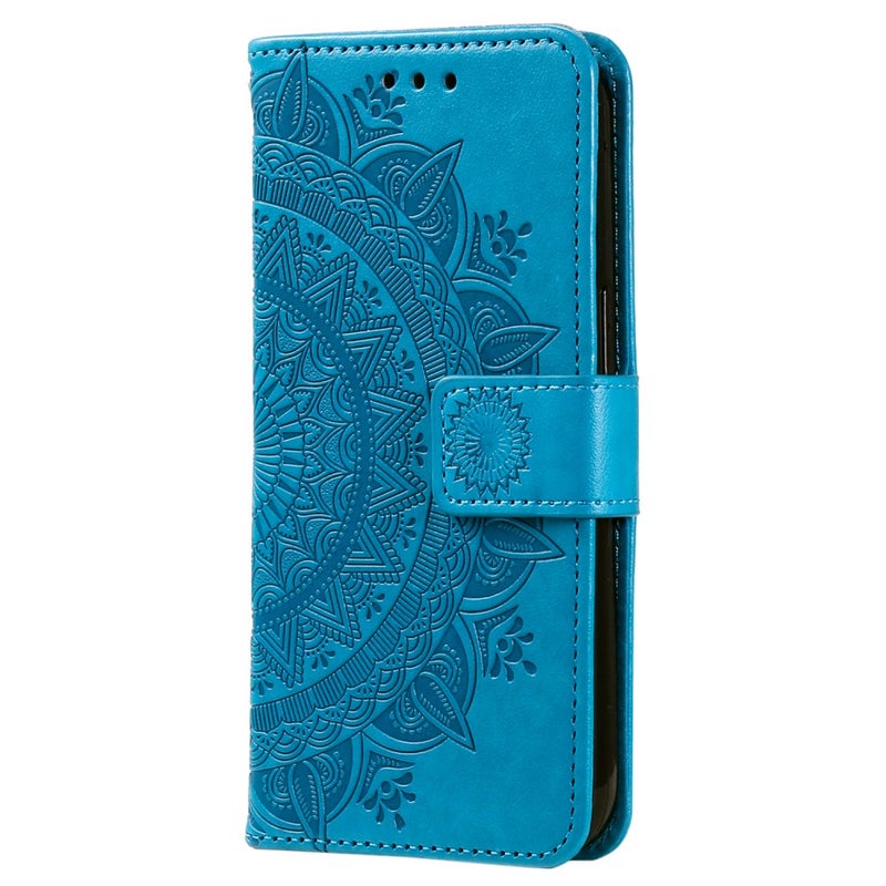 Samsung Galaxy S24 5G Mandala lompakkokotelo, sininen