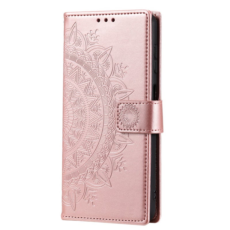 Honor Magic6 Lite 5G Mandala lompakkokotelo, ruusukulta