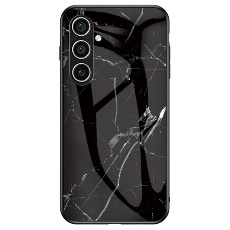 Samsung Galaxy S24 5G Glass suojakuori, musta marmori