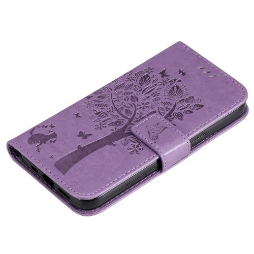 Samsung Galaxy A35 5G lompakkokotelo, violetti puu