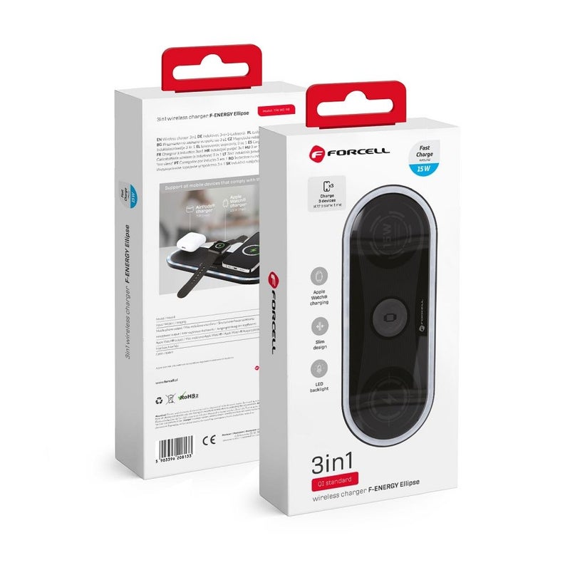 Forcell Slim 3in1 15W Langaton laturi