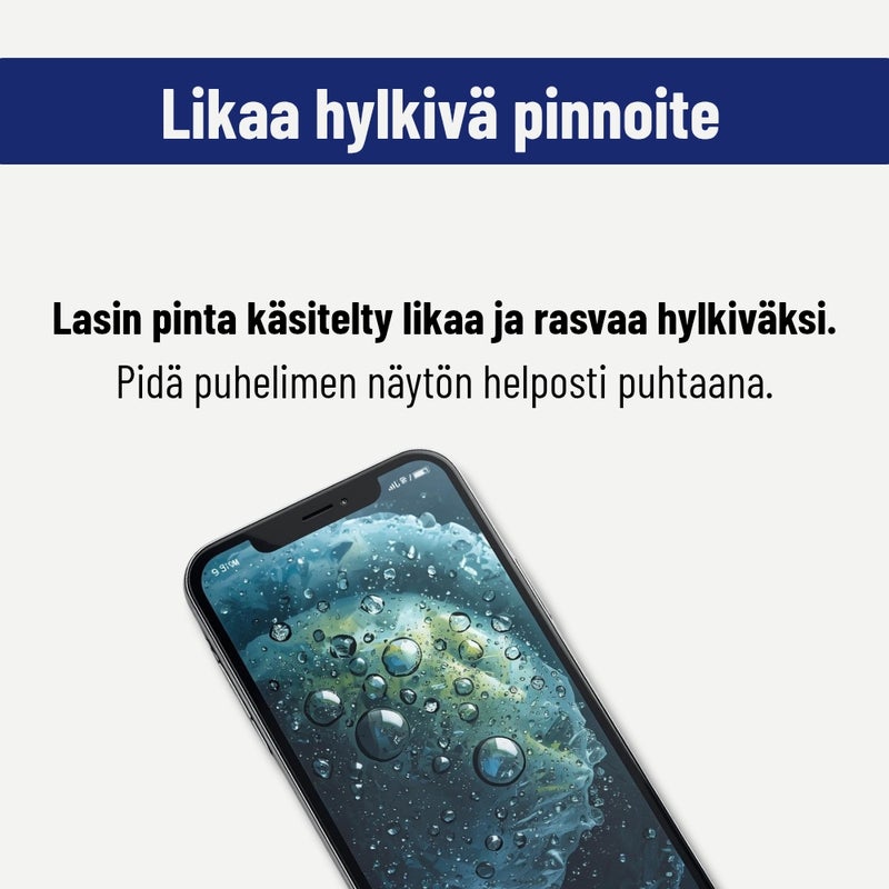 Panssarilasin pinta hylkii likaa