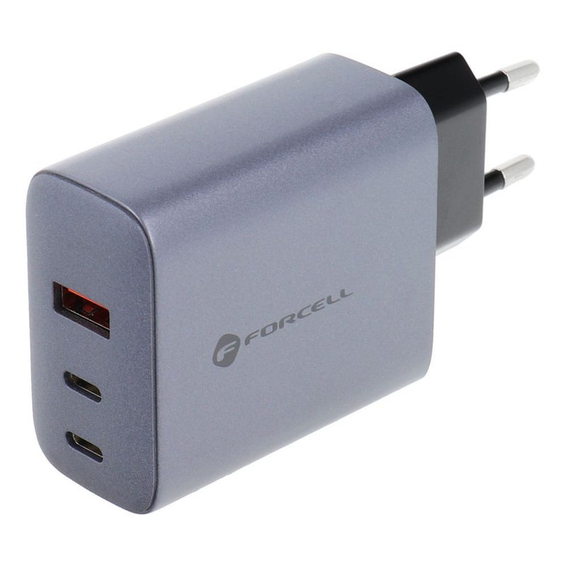 Forcell F-Energy 65W 2x USB-C & USB-A laturi, pikalataustoiminnolla