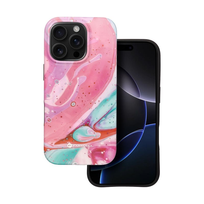 iPhone 16 Pro Mirage MagSafe suojakuori, pinkki marmori
