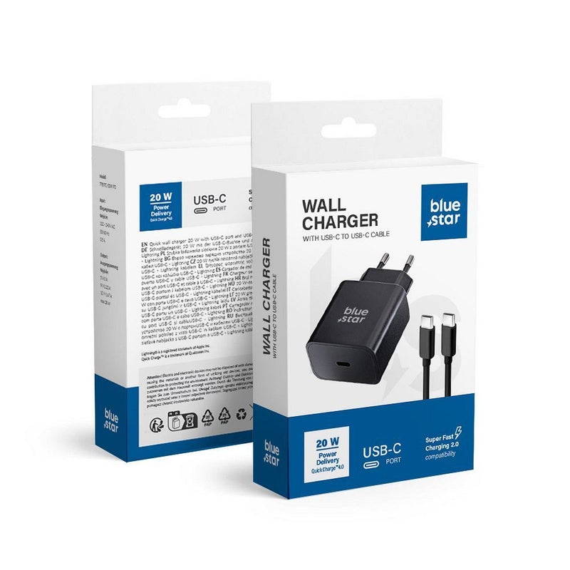 Blue Star 25W pikalaturi USB-C kaapelilla