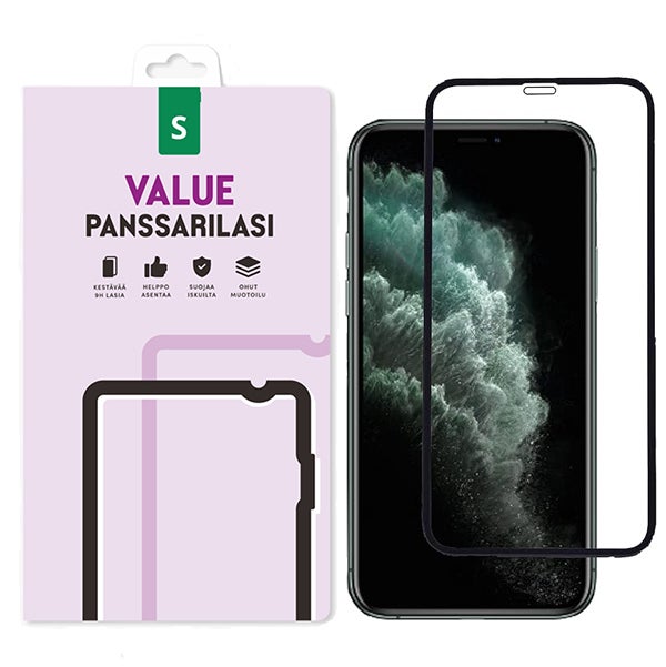 iPhone 11 Pro/Xs/X Value koko näytön panssarilasi