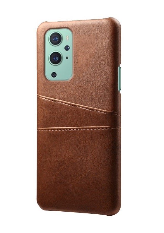 OnePlus 9 Pro suojakuori korttipaikoilla, ruskea