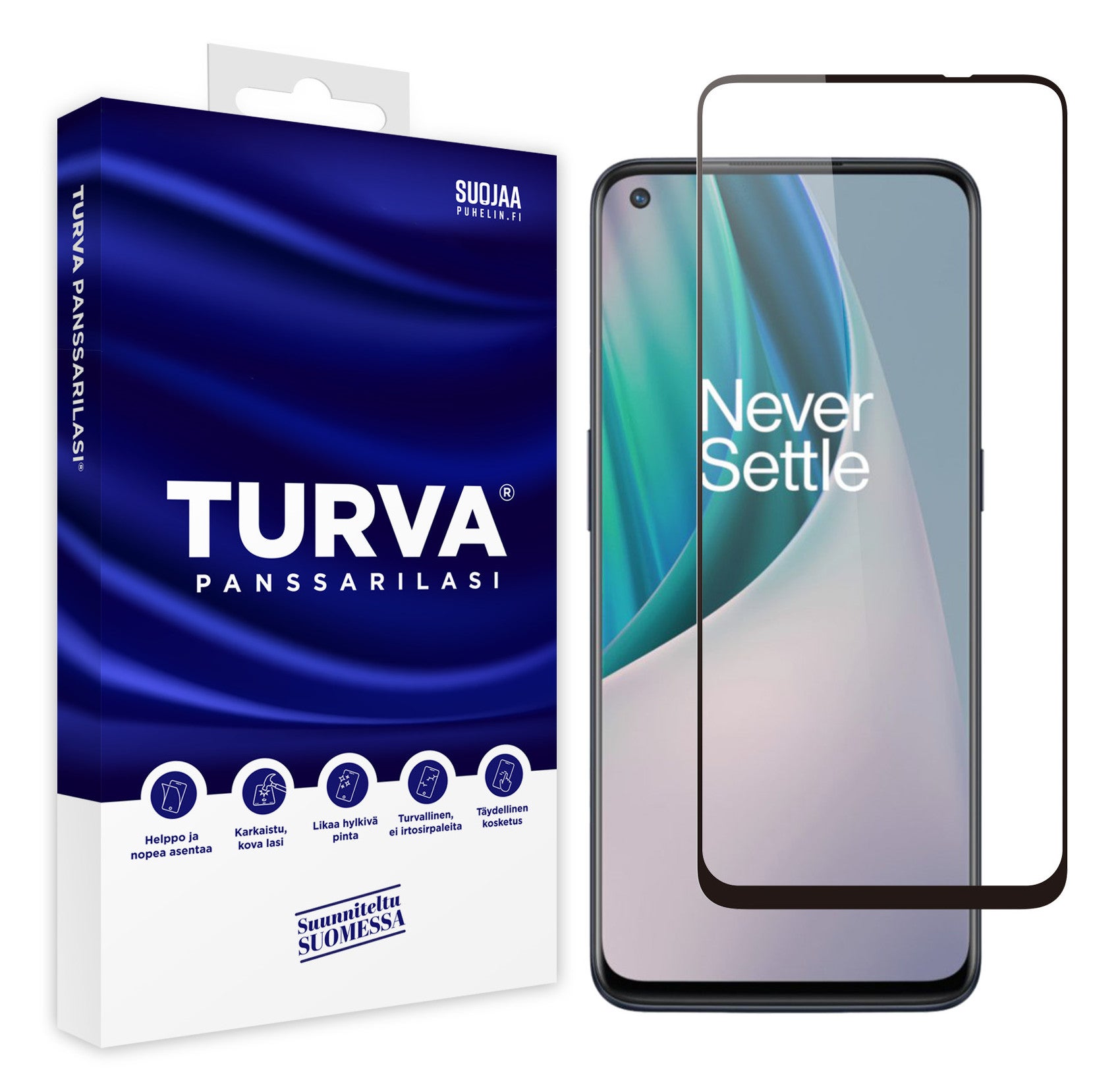 OnePlus Nord N10 Turva panssarilasi® koko näytölle